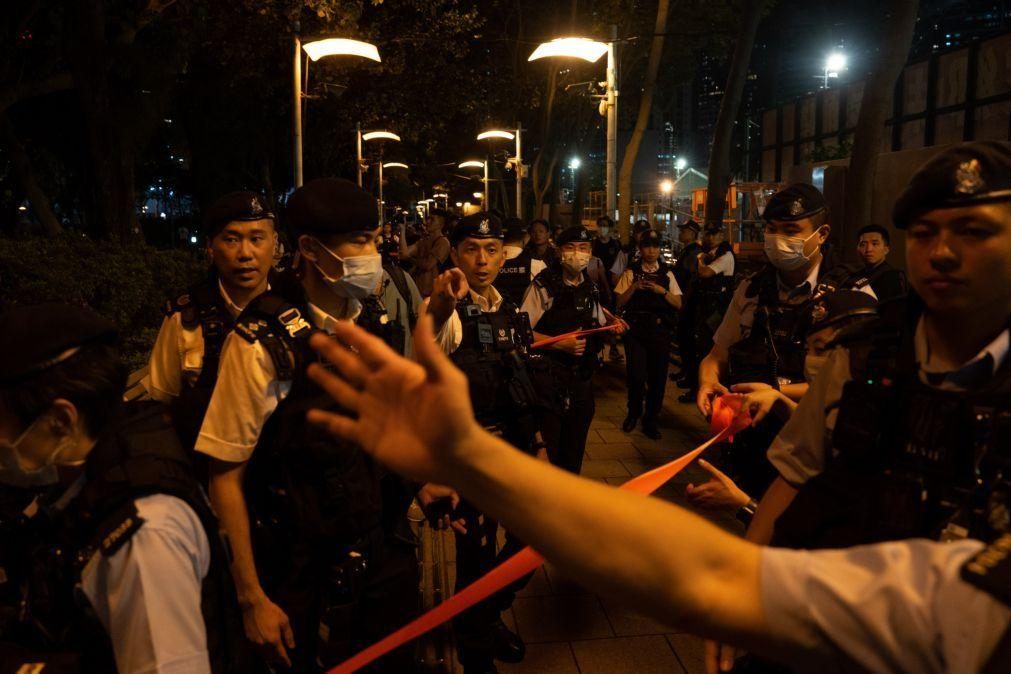 Dezenas de pessoas detidas em Hong Kong no 34.º aniversário de Tiananmen