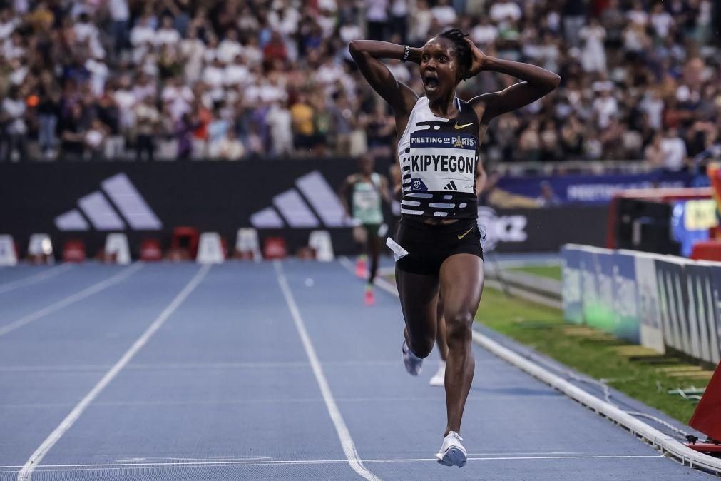 Recorde do mundo dos 5.000 metros para Kipyegon no 'meeting' de Paris