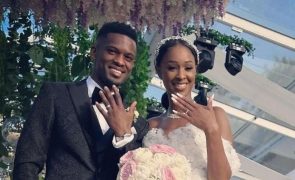 Nélson Semedo Jogador troca alianças em festa de luxo com namorada de adolescência