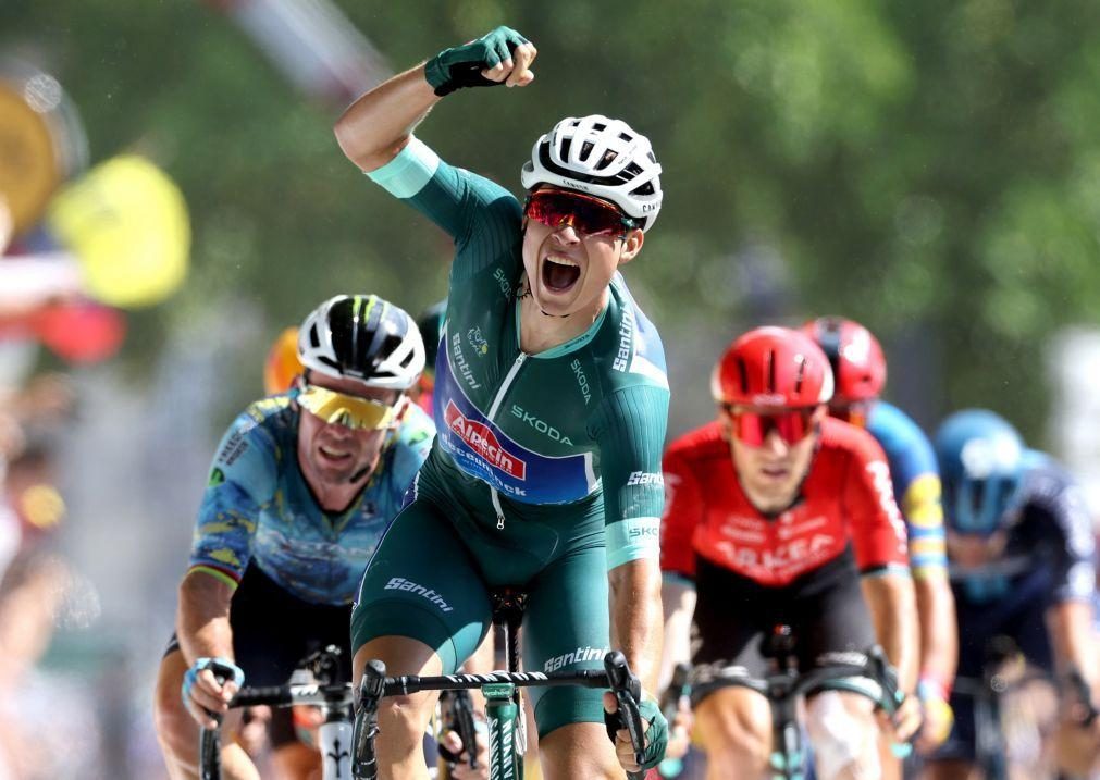 Tour: Philipsen vence pela terceira vez ao bater Cavendish na sétima etapa