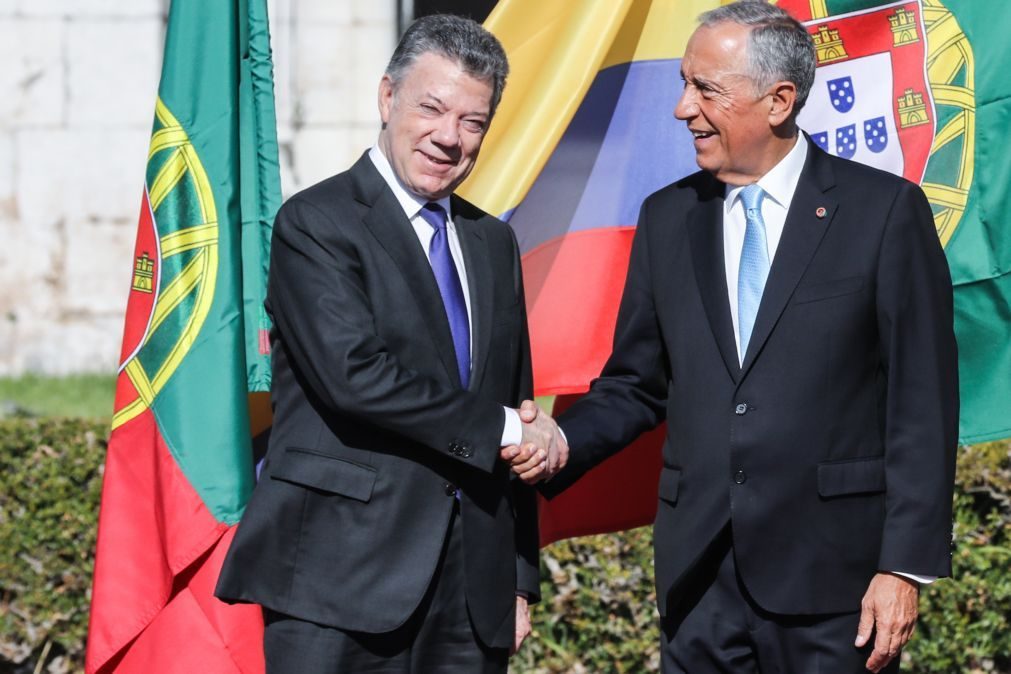 Marcelo expressa apoio de Portugal ao Presidente da Colômbia «construtor da paz»