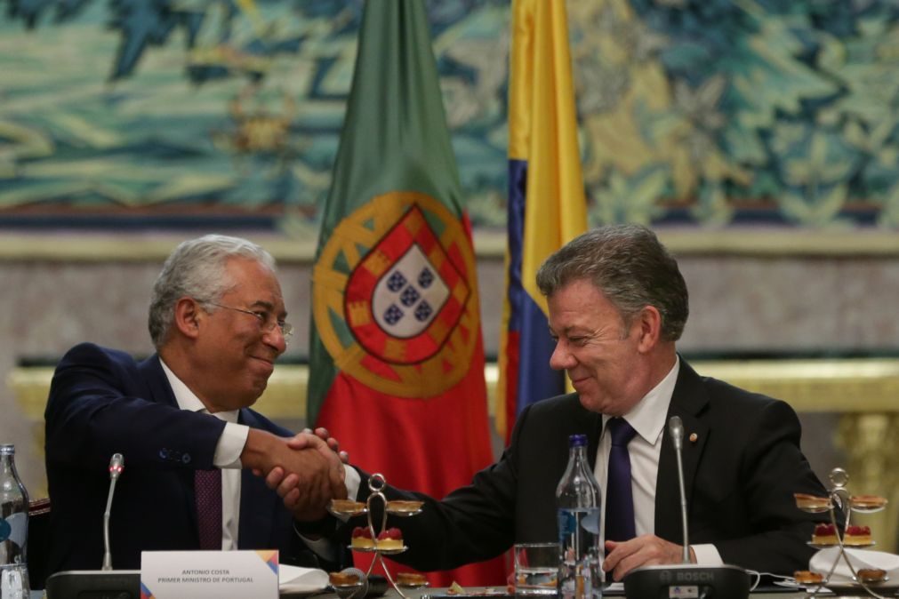 Costa salienta estabilidade política nas relações entre Portugal e Colômbia