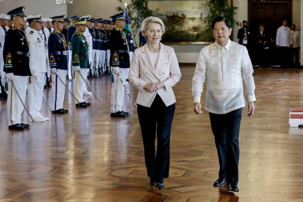 Líder da Comissão Europeia inicia visita às Filipinas com encontro com Marcos
