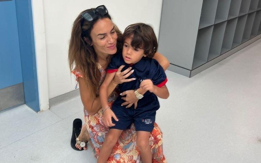 Liliana Aguiar Filho sofre no primeiro dia de escola no Dubai: 