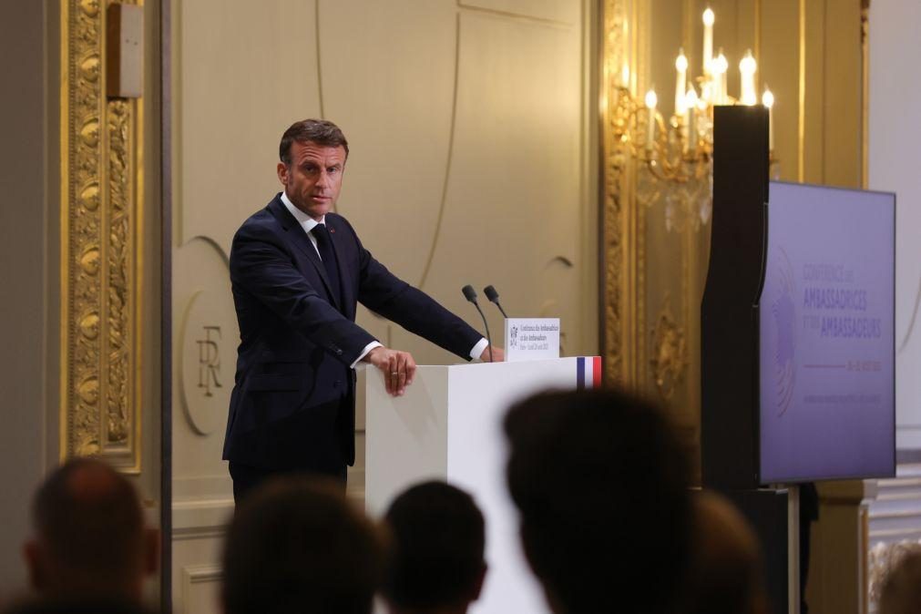 Macron pede integração da França em bloco de países amazónicos