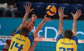 Portugal eliminado pela Ucrânia nos oitavos de final do Europeu de voleibol