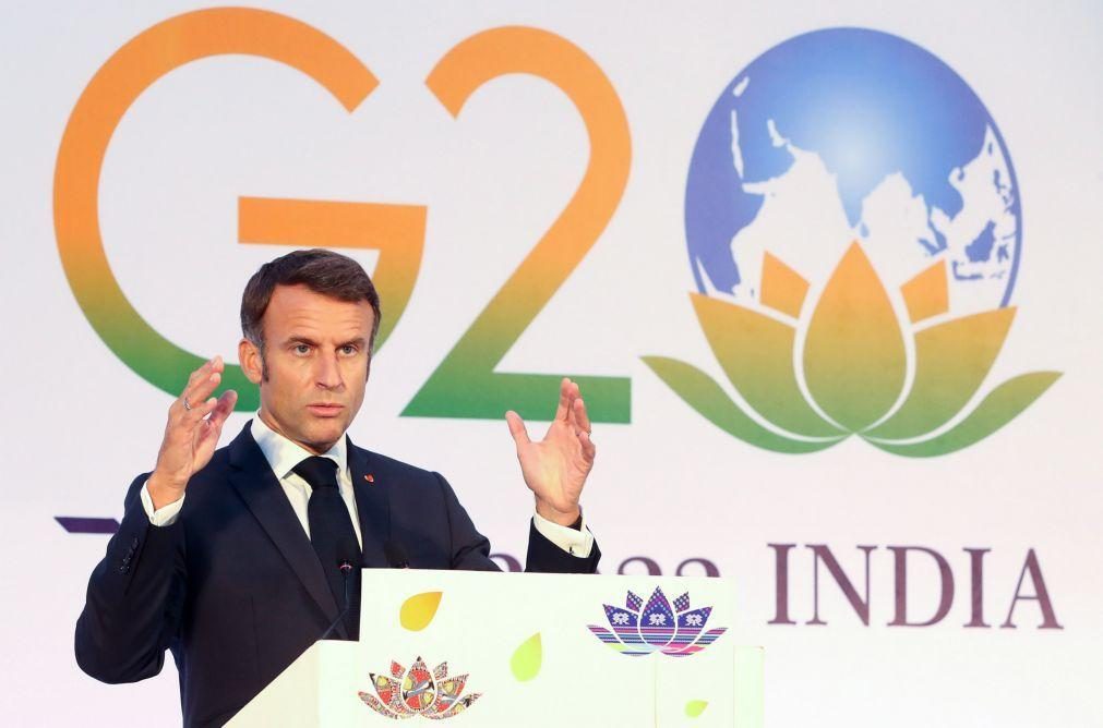 Macron diz que cimeira do G20 
