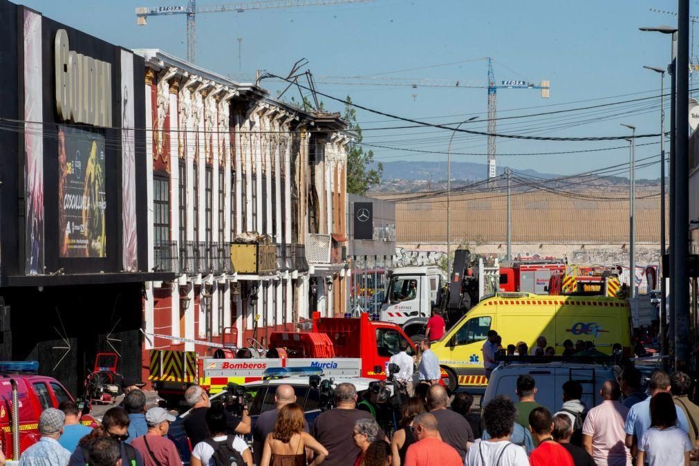 Sobe para sete o número de mortos em incêndio em discoteca espanhola de Múrcia