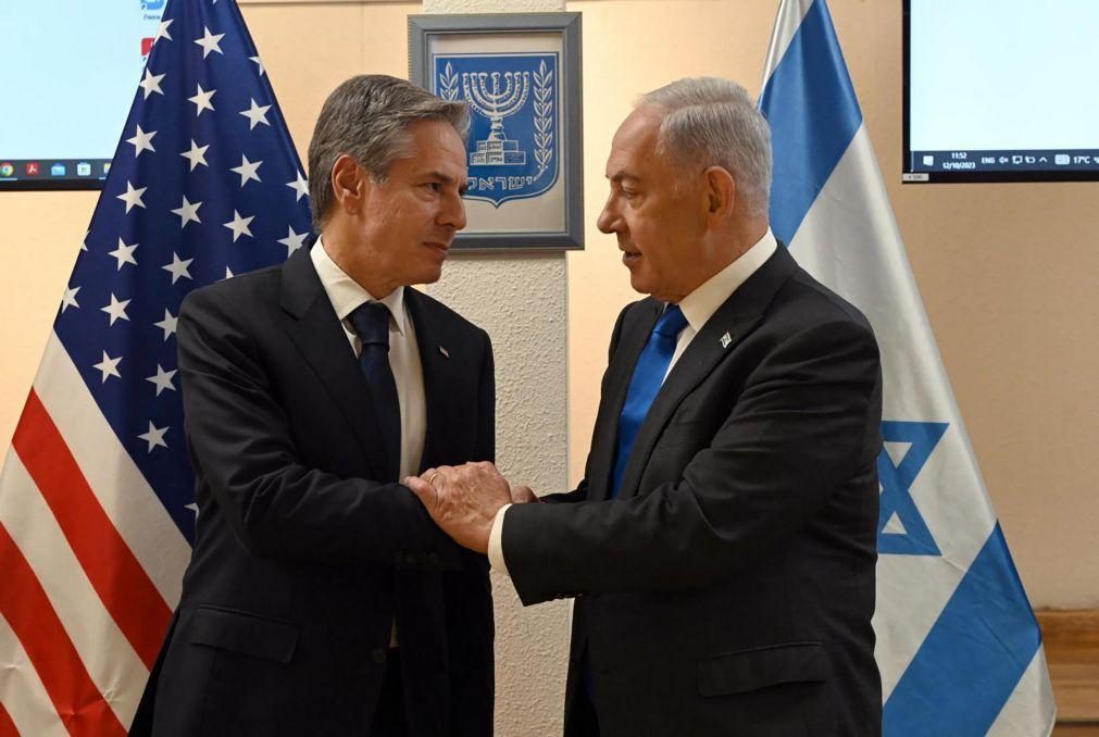 Chefe da diplomacia dos EUA vai encontrar-se de novo com PM israelita