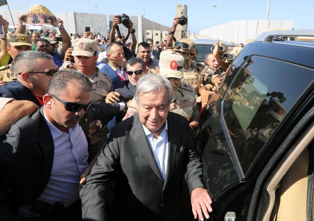 Guterres está na passagem do Egito para Gaza