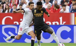 Real Madrid empata em Sevilha antes de visita a Braga para a 'Champions'