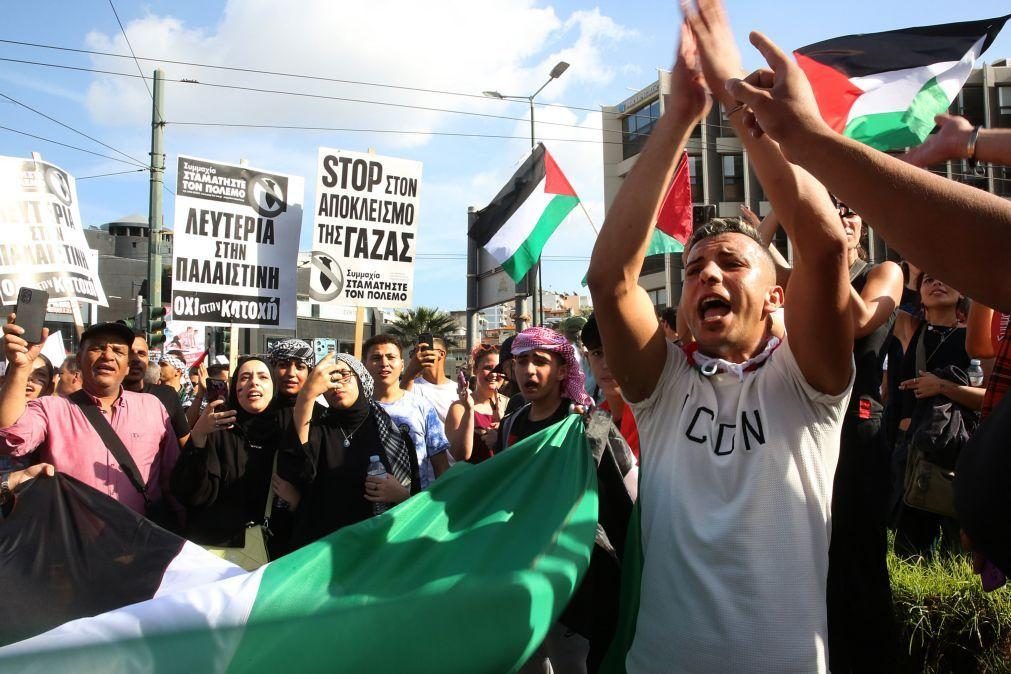 Manifestações no Líbano, Paquistão, Marrocos e Grécia contra bombardeamentos em Gaza