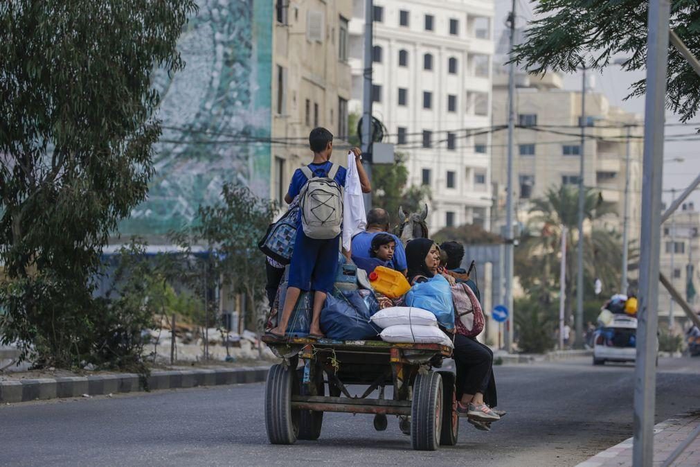ONU diz que 50 mil civis deslocaram-se para o sul de Gaza em 24 horas