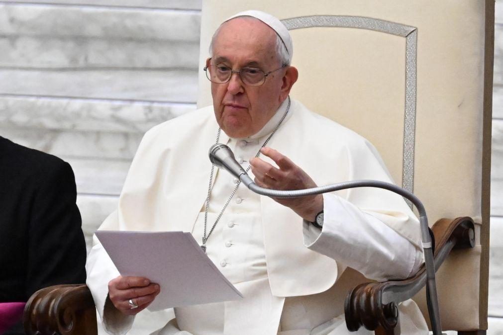 Papa apela à paz no Médio Oriente e pede que não se esqueça a Ucrânia e o Sudão