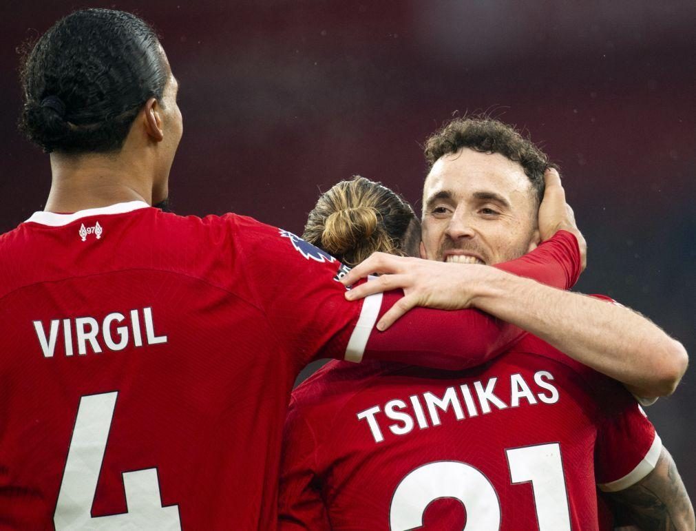 Liverpool vence com golo de Diogo Jota e iguala provisoriamente o City