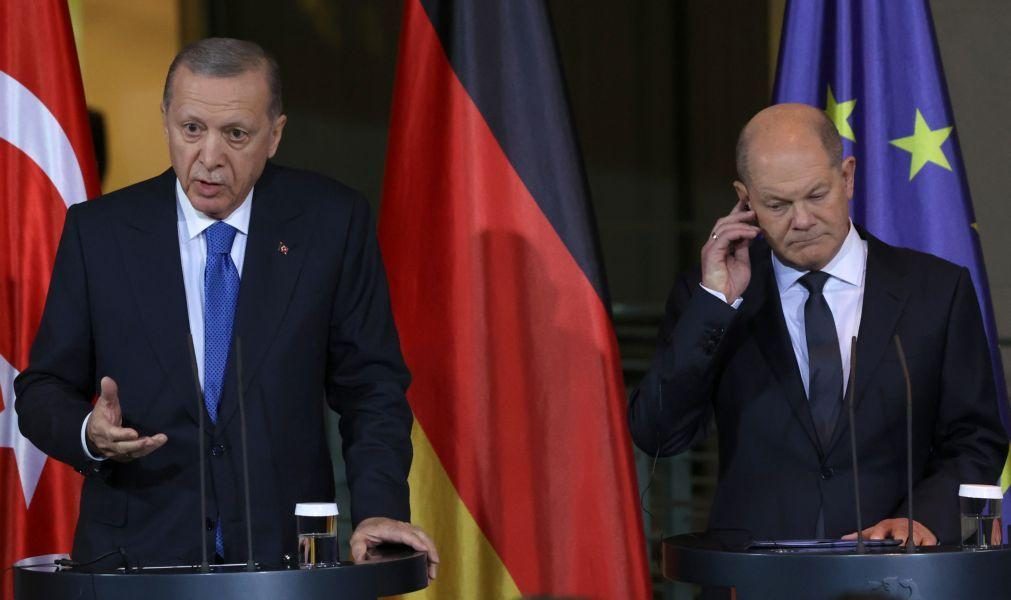 Erdogan e Scholz abordam situação em Gaza com posições divergentes mas objetivo comum
