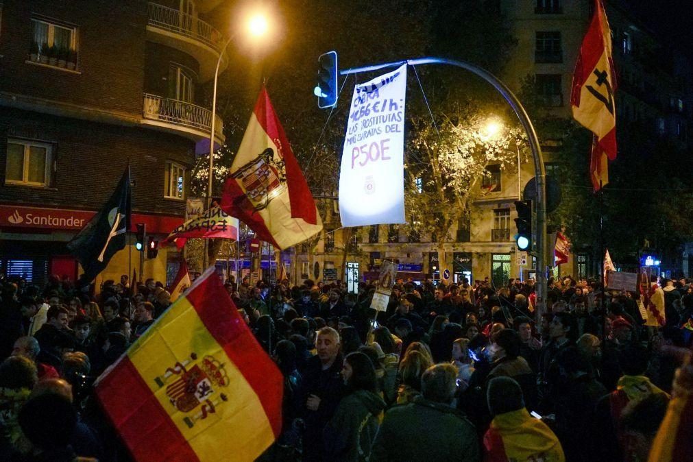 Cerca de mil manifestantes protestam em Madrid pela 19ª noite