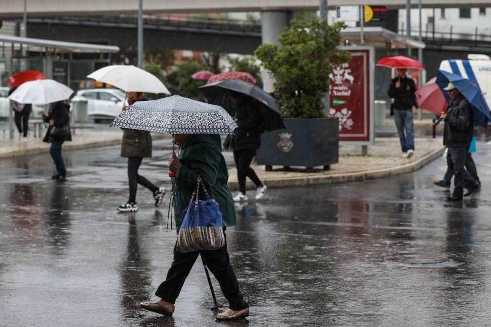 Quinta-feira sete distritos do continente e Madeira com aviso amarelo devido à chuva