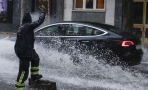 Proteção Civil registou até às 12:00 de hoje 72 ocorrências devido ao mau tempo em Portugal continental