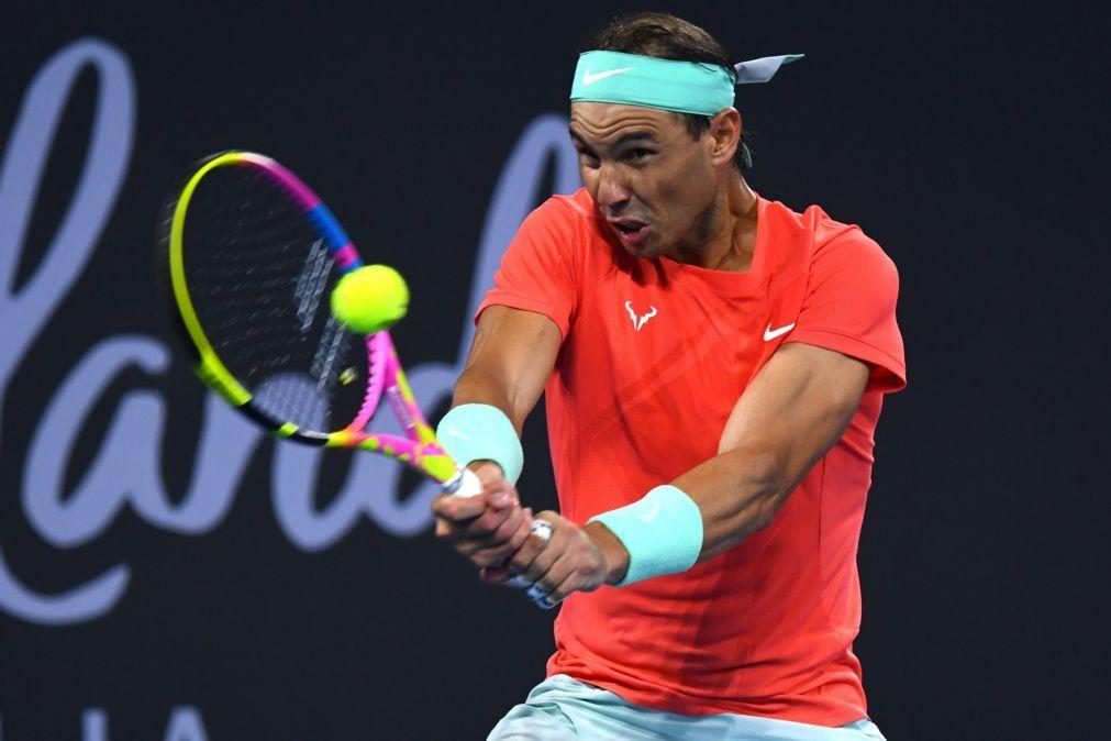 Tenista Rafael Nadal com regresso vitorioso em singulares