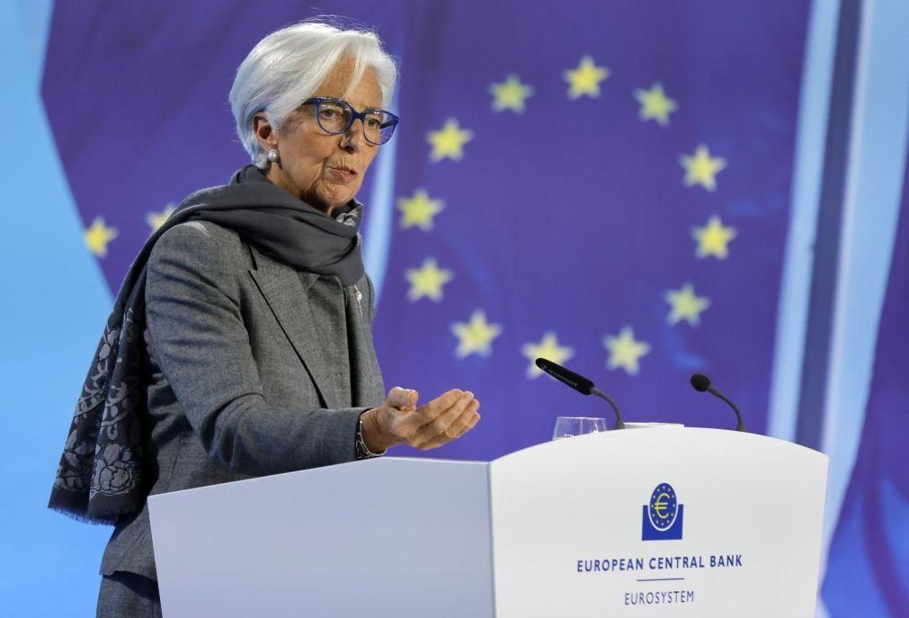 Lagarde considera que taxas de juro do BCE já atingiram o seu pico