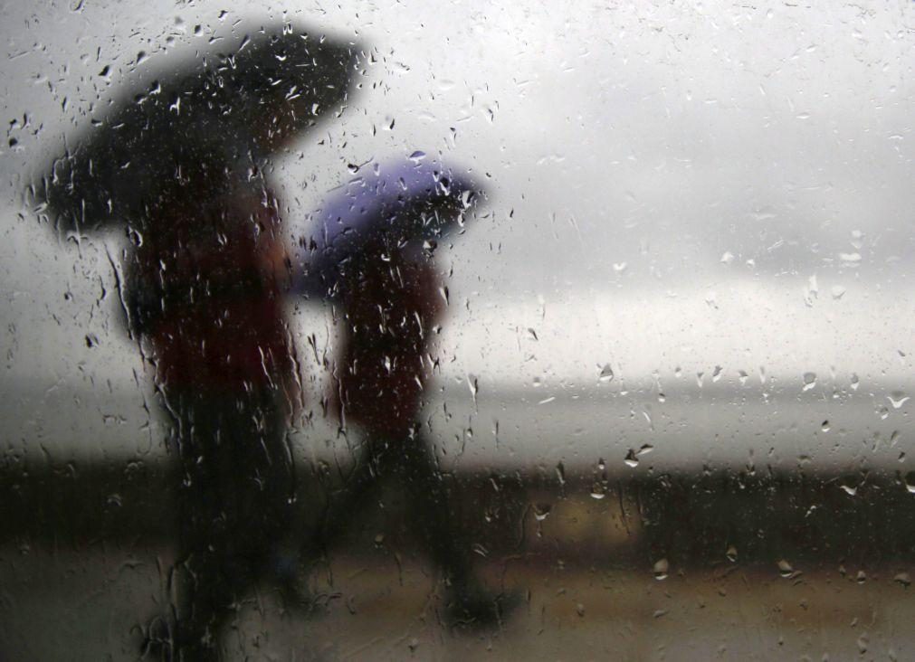 Nove distritos do Continente sob aviso amarelo a partir de domingo devido à chuva