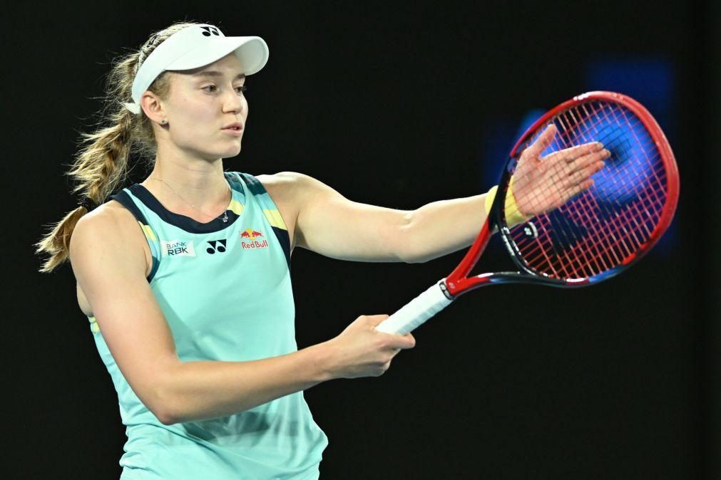 Rybakina eliminada na Austrália após mais longo 'tie break' do Grand Slam feminino