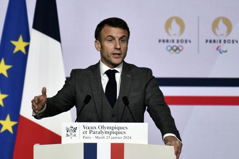 Macron espera Jogos Olímpicos a 