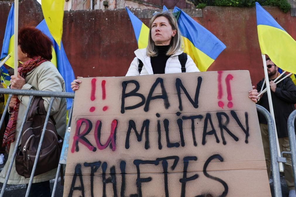 Ucranianos em Portugal contra presença de militares russos em prova de judo