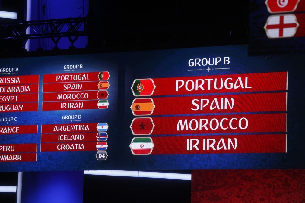 Portugal defronta Espanha, Irão e Marrocos no Grupo B do Mundial 2018