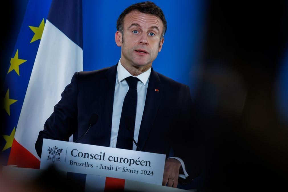 Macron reclama medidas europeias a favor dos agricultores