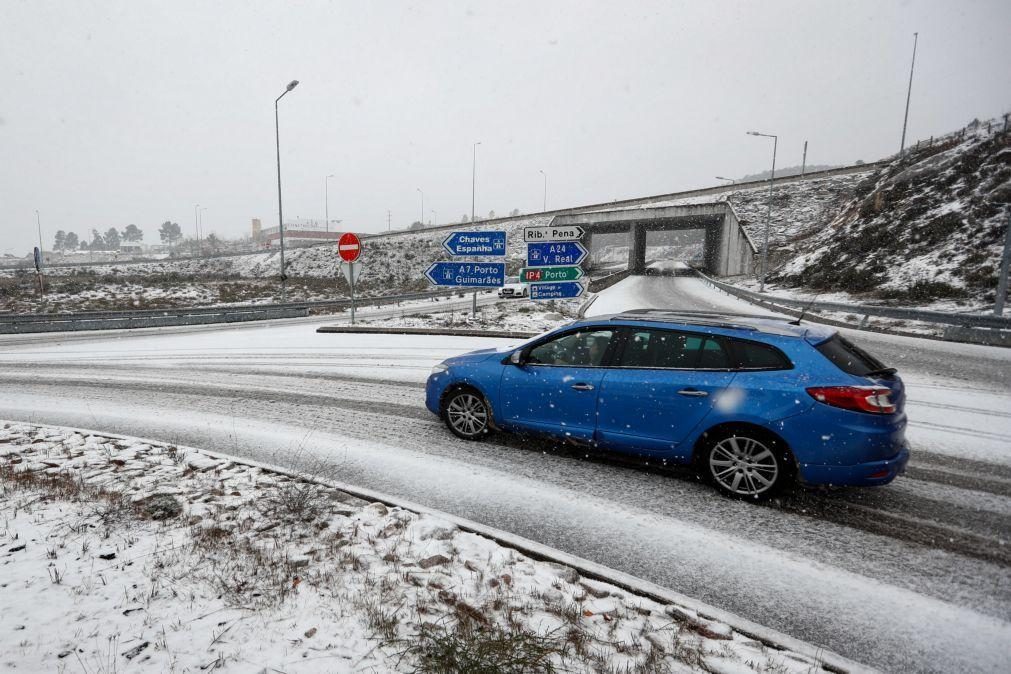 GNR de Vila Real aconselha precaução na A4 e A24 devido à neve