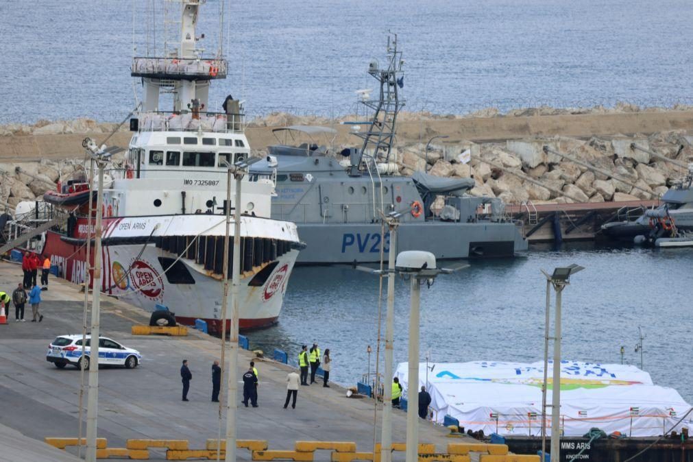 Navio com ajuda humanitária para a Faixa de Gaza zarpou do Chipre