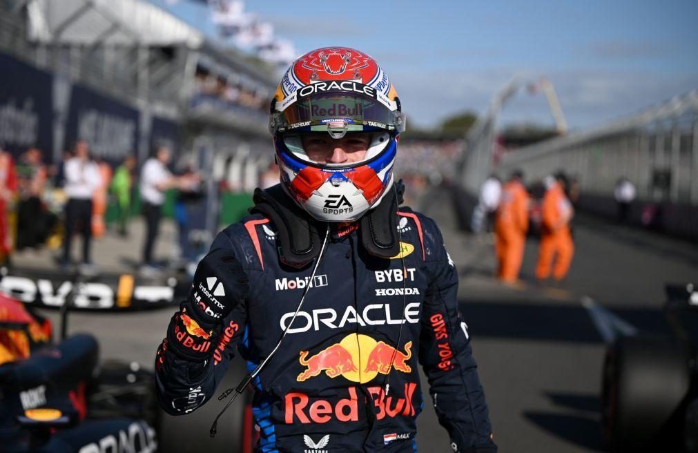 Max Verstappen na pole position do GP da Austrália de Fórmula 1