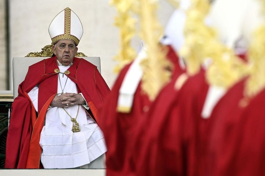 Papa não lê a homilia na missa do Domingo de Ramos