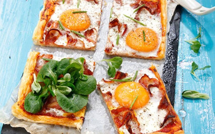 Pizza de ovo e bacon - Fácil e bem… há quem!