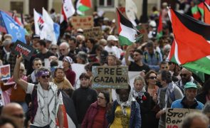 Marcha pela Palestina arranca em Lisboa com várias centenas de pessoas