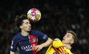 LC: Golo de Vitinha não evita derrota do PSG ante o FC Barcelona
