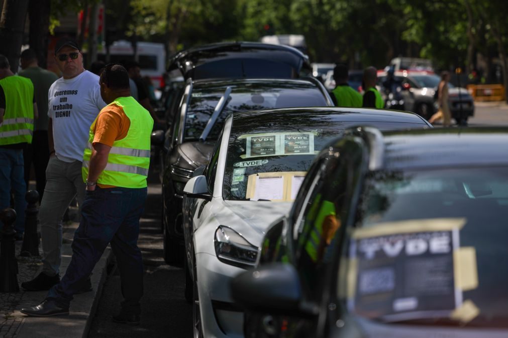 Motoristas da TVDE protestam em Lisboa por melhores condições e por regulação 