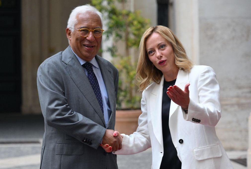 Costa recebido em Roma por Meloni em reunião para