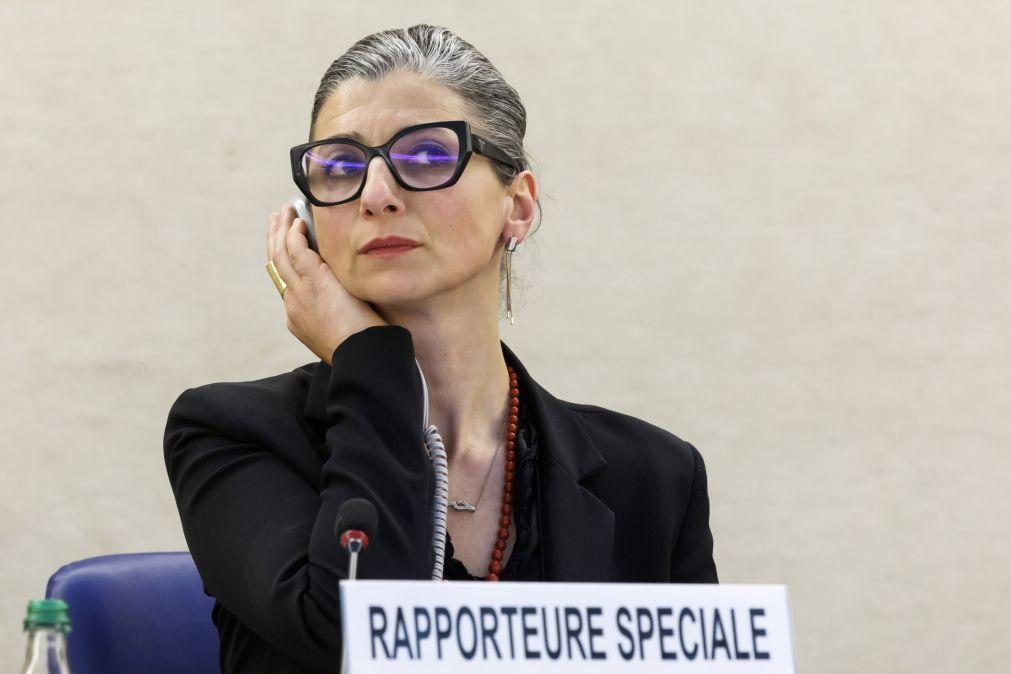Relatora da ONU acusa Israel de querer