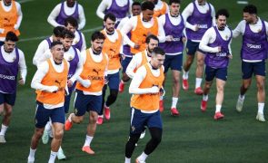 Último treino de Portugal com todos e Proença a assistir