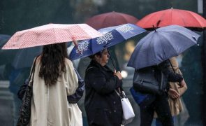 Temperaturas baixam e chuva regressa a partir de quinta-feira ao continente