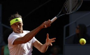 Número dois mundial Alexander Zverev eliminado nos 'oitavos' do Masters 1.000 de Madrid