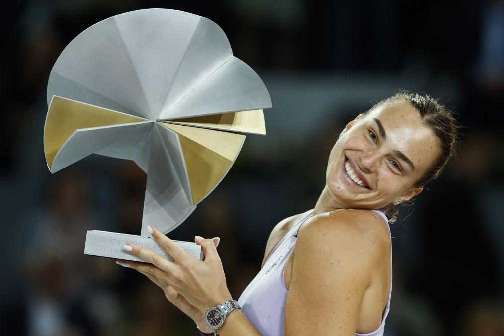 Aryna Sabalenka volta a vencer Masters de Madrid a poucas semanas de Roland Garros