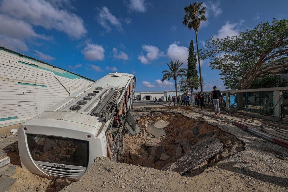 Todos os hospitais públicos fora de serviço no norte da Faixa de Gaza