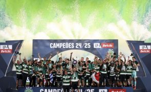 Sporting recebido na Câmara Municipal de Lisboa após conquista do bicampeonato