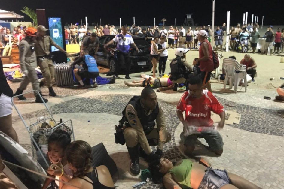 Rio de Janeiro: Quinze pessoas feridas num atropelamento na praia de Copacabana