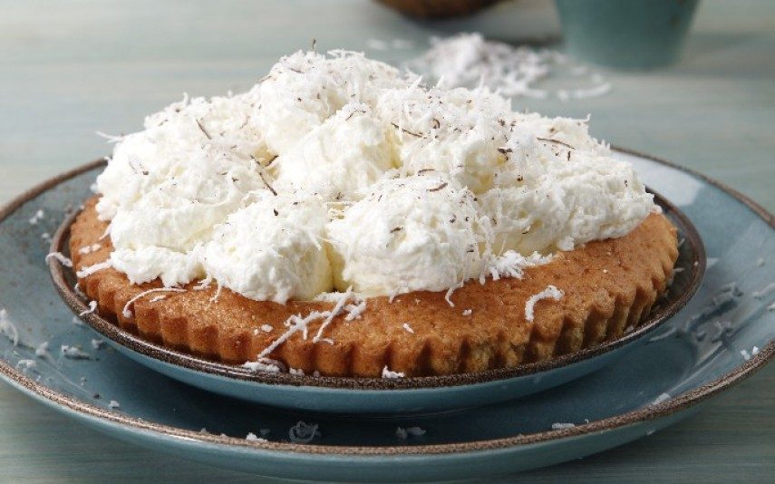 Sobremesa para os gulosos: Tarte com gelado de coco