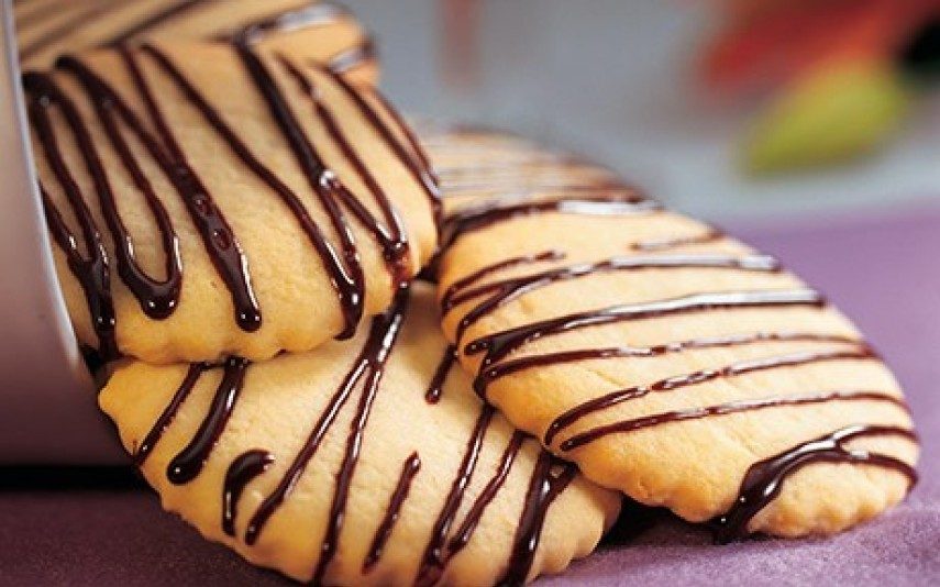 Biscoitos com manteiga e chocolate Leve-os consigo!